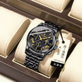 Poedagar 813 Stainless Steel 3BAR Water Resistant Men's Watch