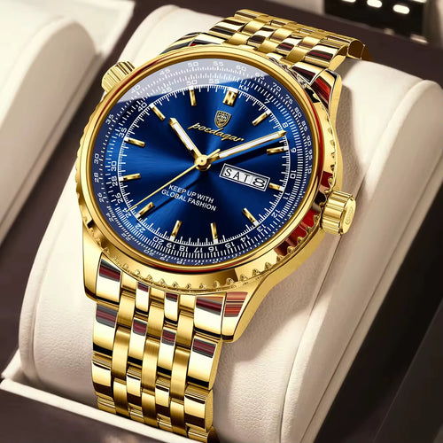 Poedagar 673 Stainless Steel 3BAR Water Resistant Men's Watch