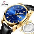CX-0021 Cow Leather 3BAR Water Resistant Men's Watch