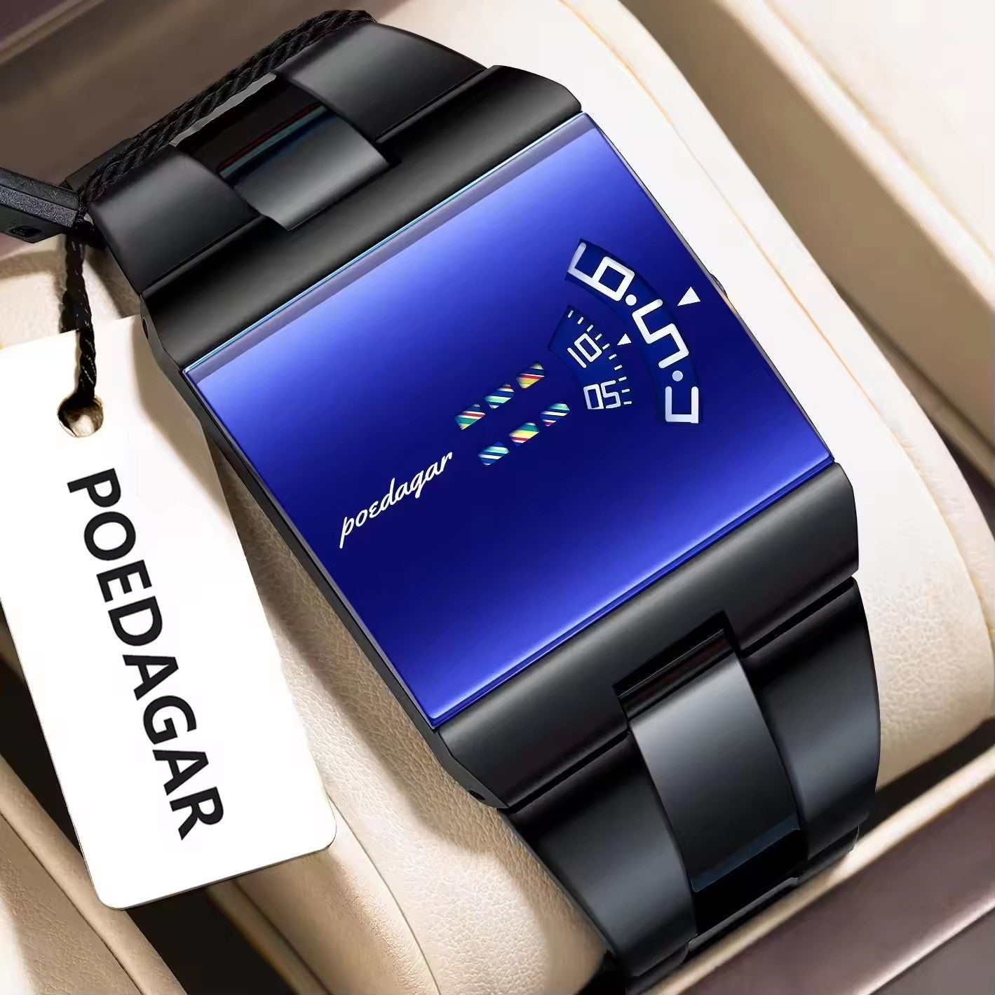 POEDAGAR 857 Stainless Steel 3BAR Water Resistant Men's Watch
