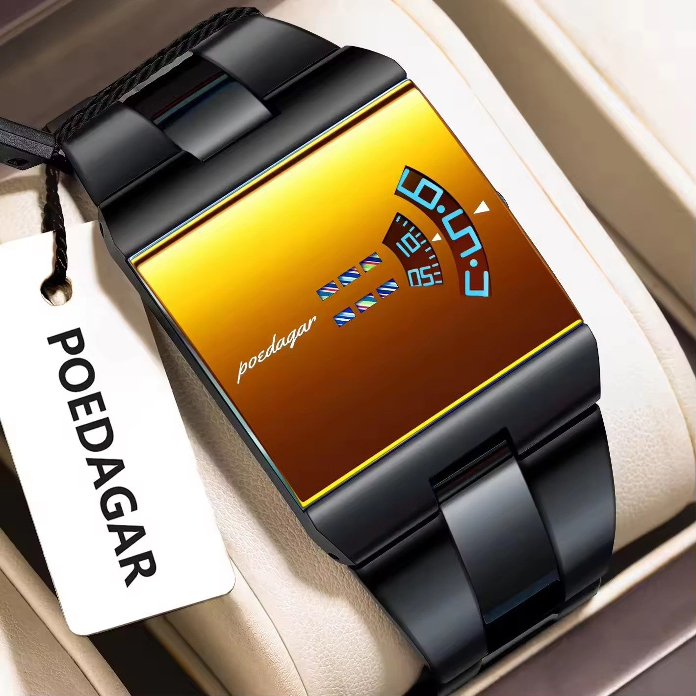 POEDAGAR 857 Stainless Steel 3BAR Water Resistant Men's Watch