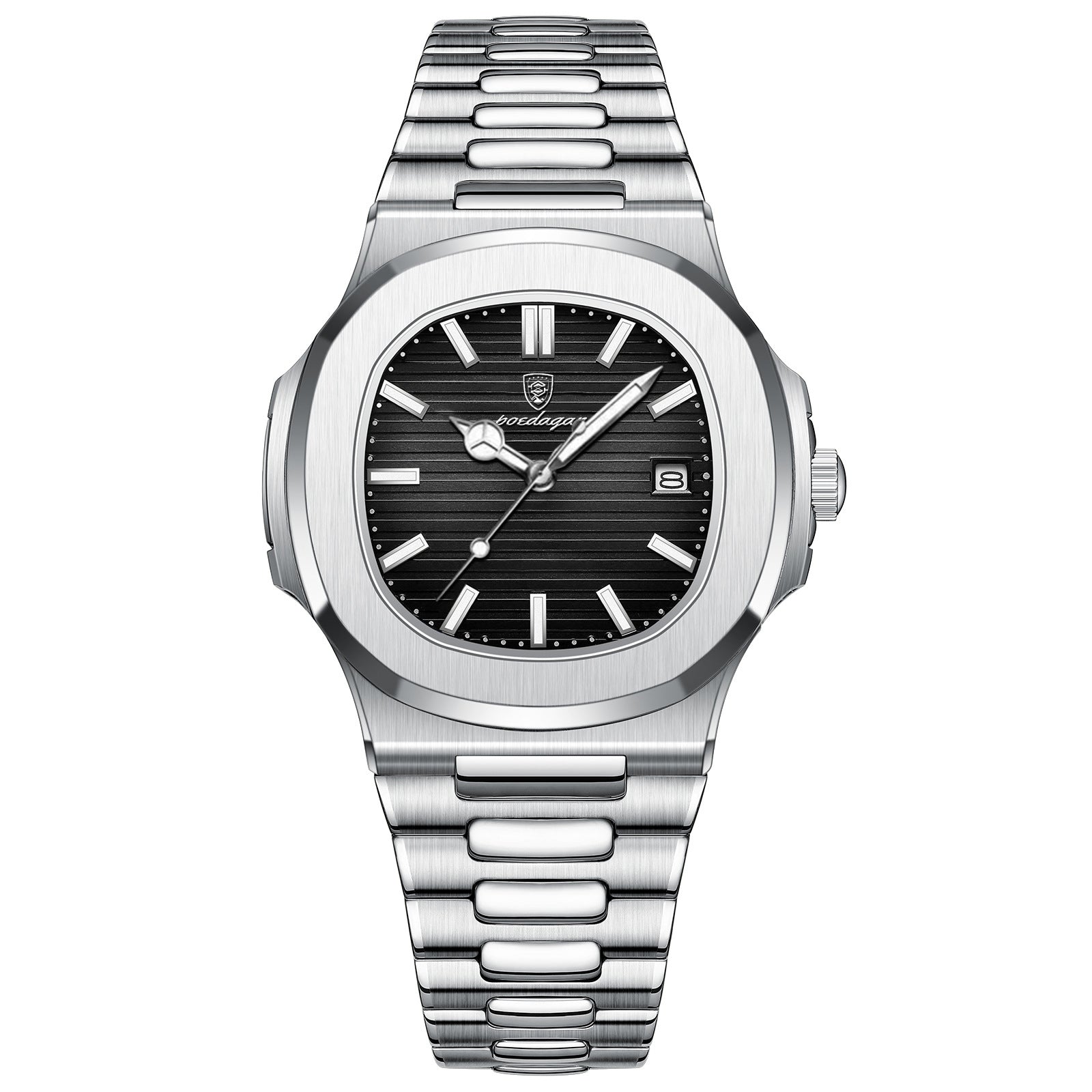 POEDAGAR 613 Stainless Steel 3BAR Water Resistant Men's Watch