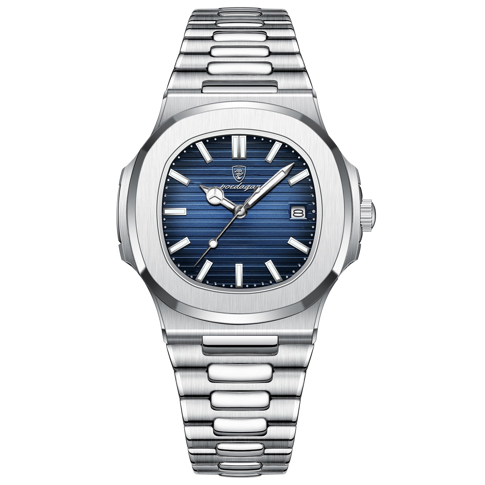 POEDAGAR 613 Stainless Steel 3BAR Water Resistant Men's Watch
