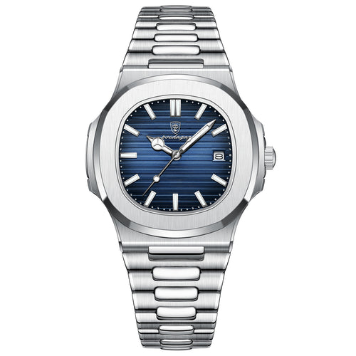 POEDAGAR 613 Stainless Steel 3BAR Water Resistant Men's Watch